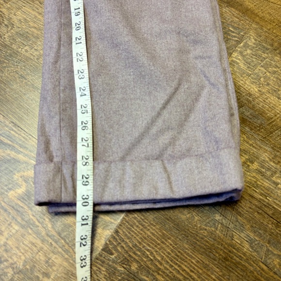 Ann Taylor Wool Cashmere Blend Straight Leg Pants Womens 8 Beige Purple Office - Picture 10 of 11